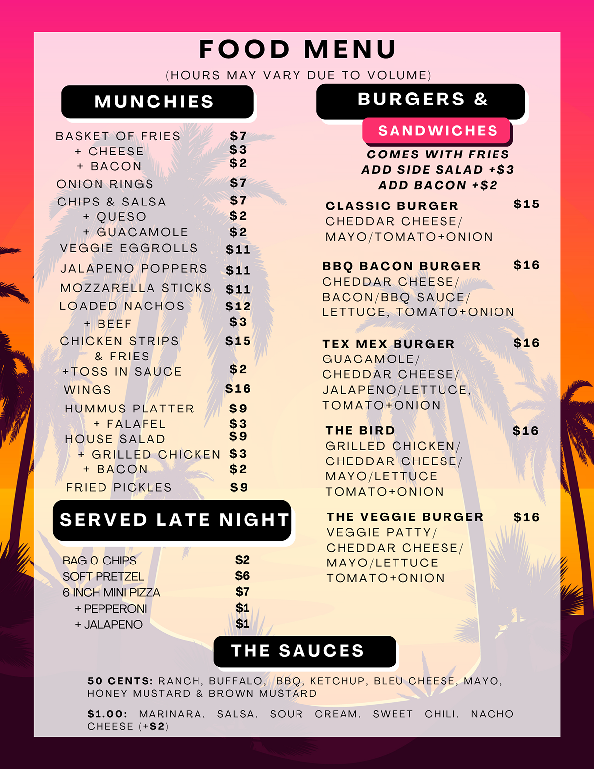 Zanzibar Food Menu-2026